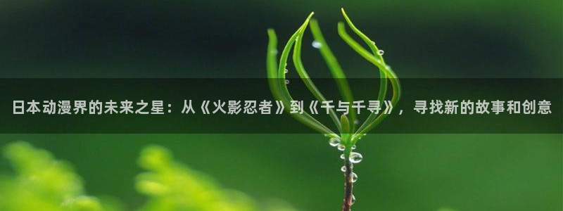 里番动漫介绍：日本动漫界的未来之星：从《火影忍者》到《千与千寻》，寻找新的故事和创意